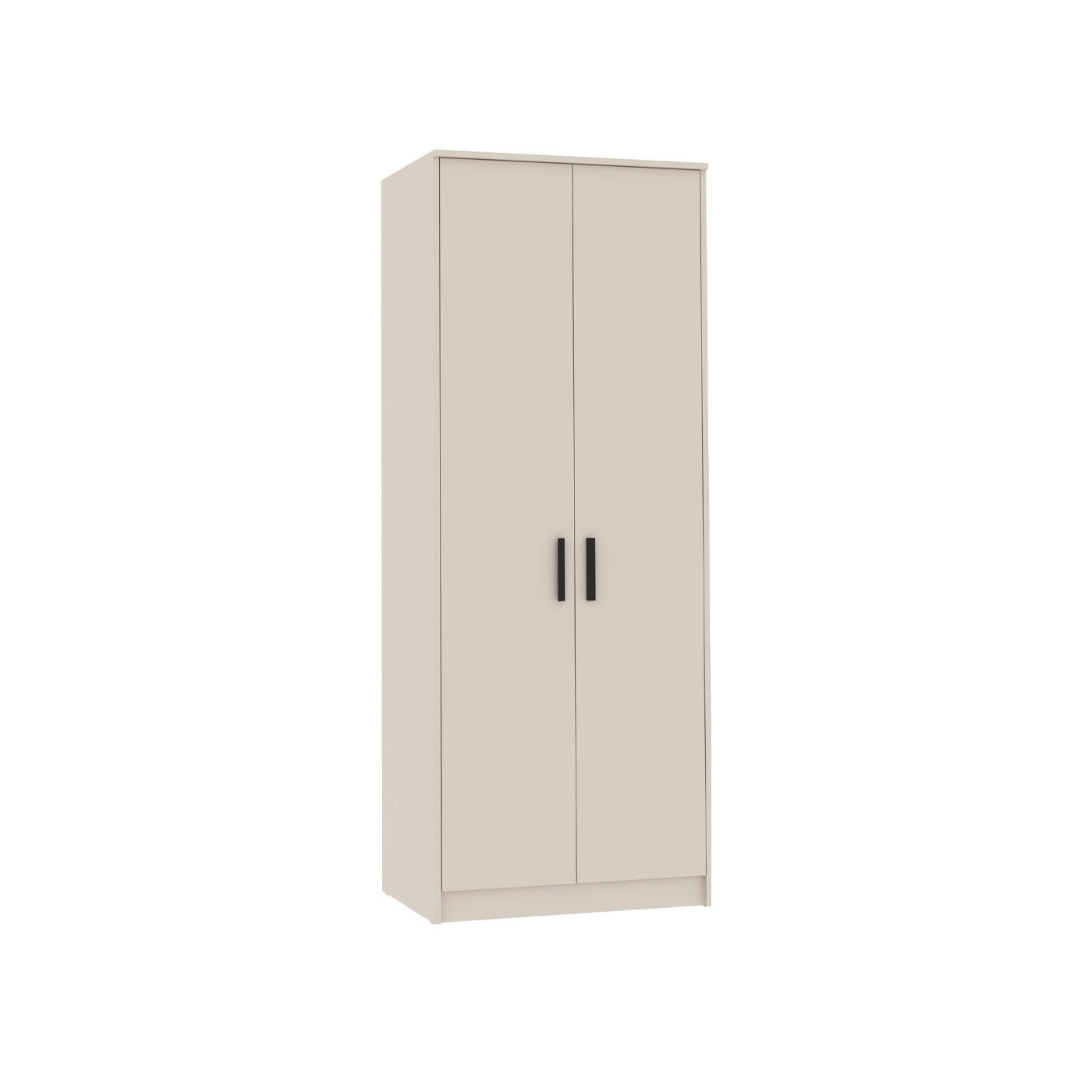 KLEIDERSCHRANK GARDEROBENSCHRANK GRANT G13 GRAUBEIGE CASHMERE 75/195/54 - Kaschmir/Schwarz, Holzwerkstoff (75/195/54cm) - Marmex Möbel