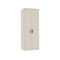 KLEIDERSCHRANK GARDEROBENSCHRANK GRANT G13 GRAUBEIGE CASHMERE 75/195/54 - Kaschmir/Schwarz, Holzwerkstoff (75/195/54cm) - Marmex Möbel