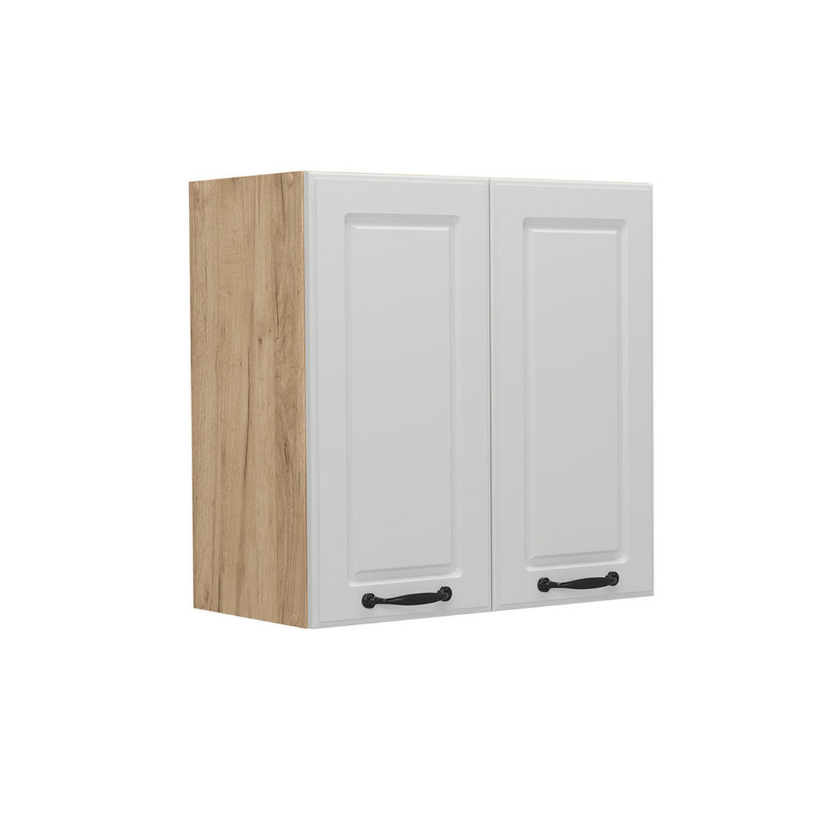 HÄNGESCHRANK R-Line Weiß Landhaus 60 cm - Honigeiche/Eiche Wotan, Holzwerkstoff (60/60/31cm) - Vicco