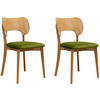 ESSZIMMERSTÜHLE LYCO (2er-Set), oliv / Eiche hell - Eichefarben/Olivgrün, Holz/Buchenholz (47/81/45cm) - KONSIMO®