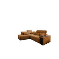 ECKSOFA Mindy VII mit Schlaffunktion und verstellbarer Rückenlehne, Stoff Verita Kupfer Links - Kupferfarben, Holz/Textil (230/288cm) - Kaiser Möbel