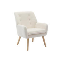 SESSEL - Bouclé-Stoff - Weiß - SERINO - Weiß, Textil (68/79/65cm) - Vente-Unique
