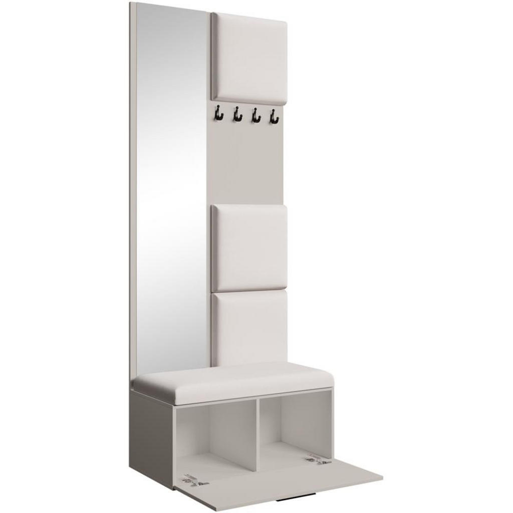 Thumbnail - Beautysofa Garderobe, Kaschmir, Kunststoff, 81x203x43 cm, Garderobe, Garderoben-Sets & Serien, Garderoben-Sets