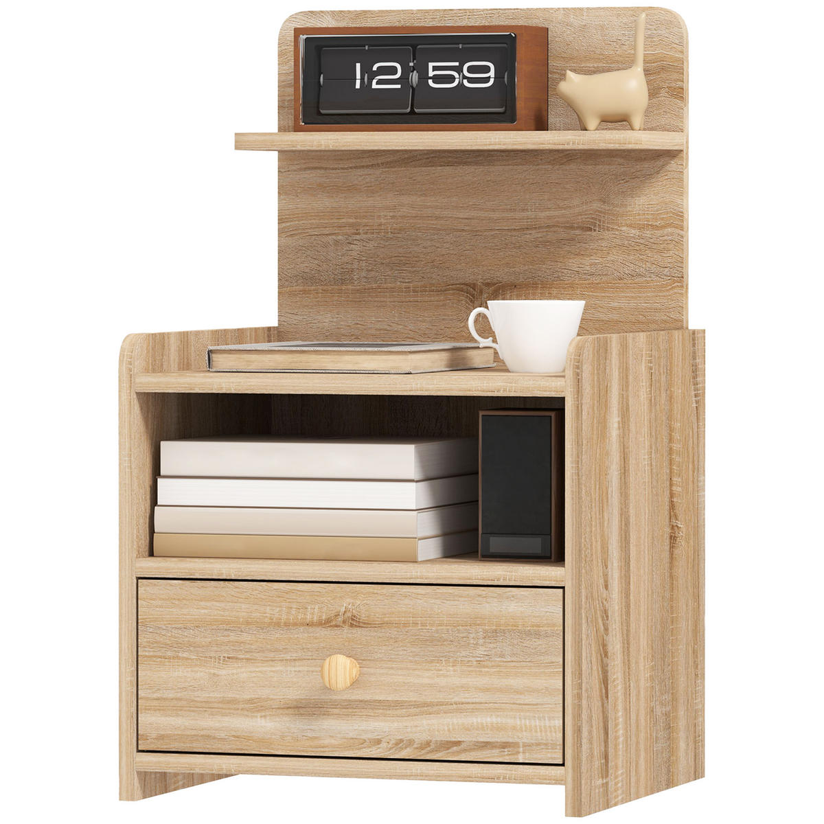 NACHTTISCH Naturholz 1 Stück - Beige, Kunststoff (35/66/40cm) - GiPP