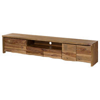 TV-BOARD Sheesham 260x45x50 natur lackiert / sandgestrahlt PURE SHEESHAM #225 - Naturfarben, Holz (45/50/260cm) - Massivmoebel24