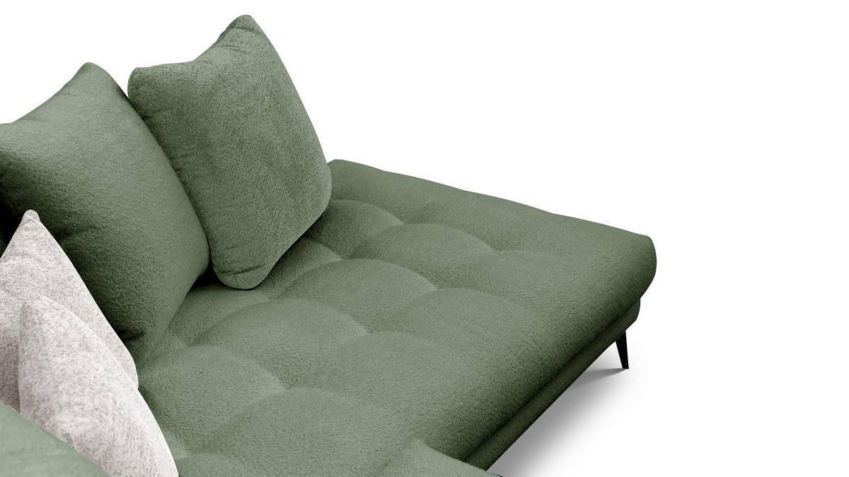 ECKSOFA CALME 5-Sitzer, olive - Olivgrün, Holz/Textil (294/229cm) - Courtois Laville