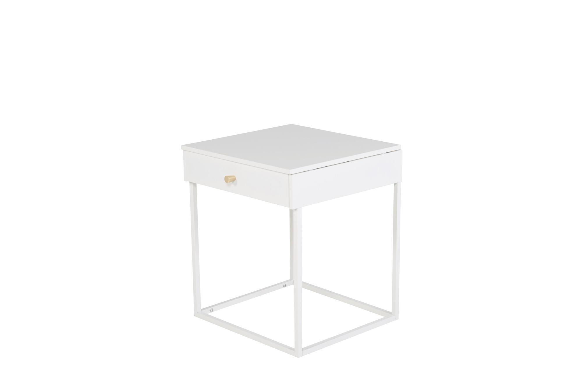 NACHTTISCH BAKAL Weiß 41x43x50 cm - Weiß, Metall (41/50/43cm) - FURNLUX