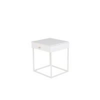 NACHTTISCH BAKAL Weiß 41x43x50 cm - Weiß, Metall (41/50/43cm) - FURNLUX