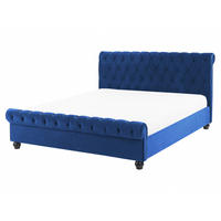 POLSTERBETT 160/200 cm Marineblau Avallon - Blau, Textil (160/200cm) - Beliani