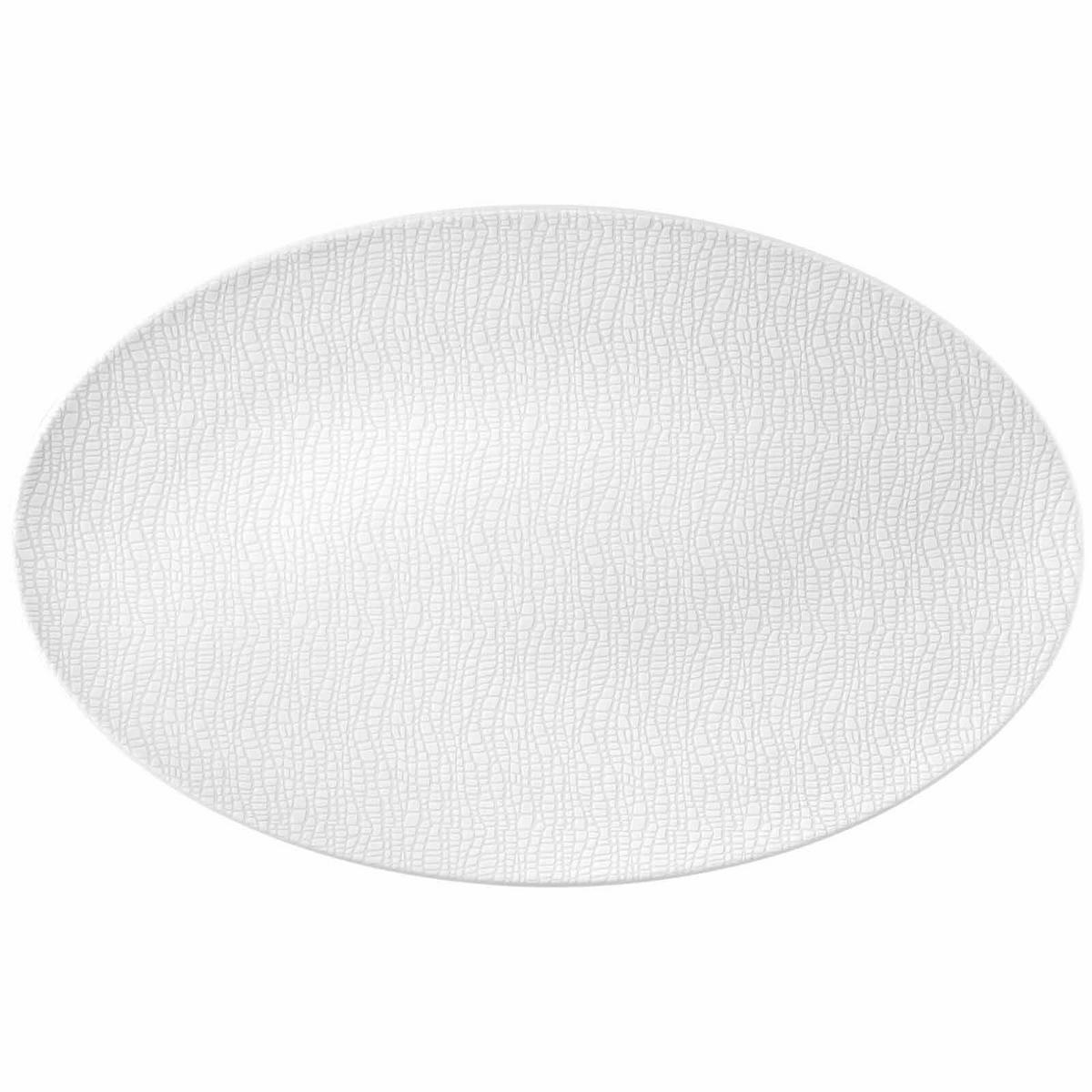 SERVIERPLATTE Life Fashion Luxury White 40x26 cm - Weiß, Keramik (25.8/2.5/40.3cm) - Seltmann Weiden