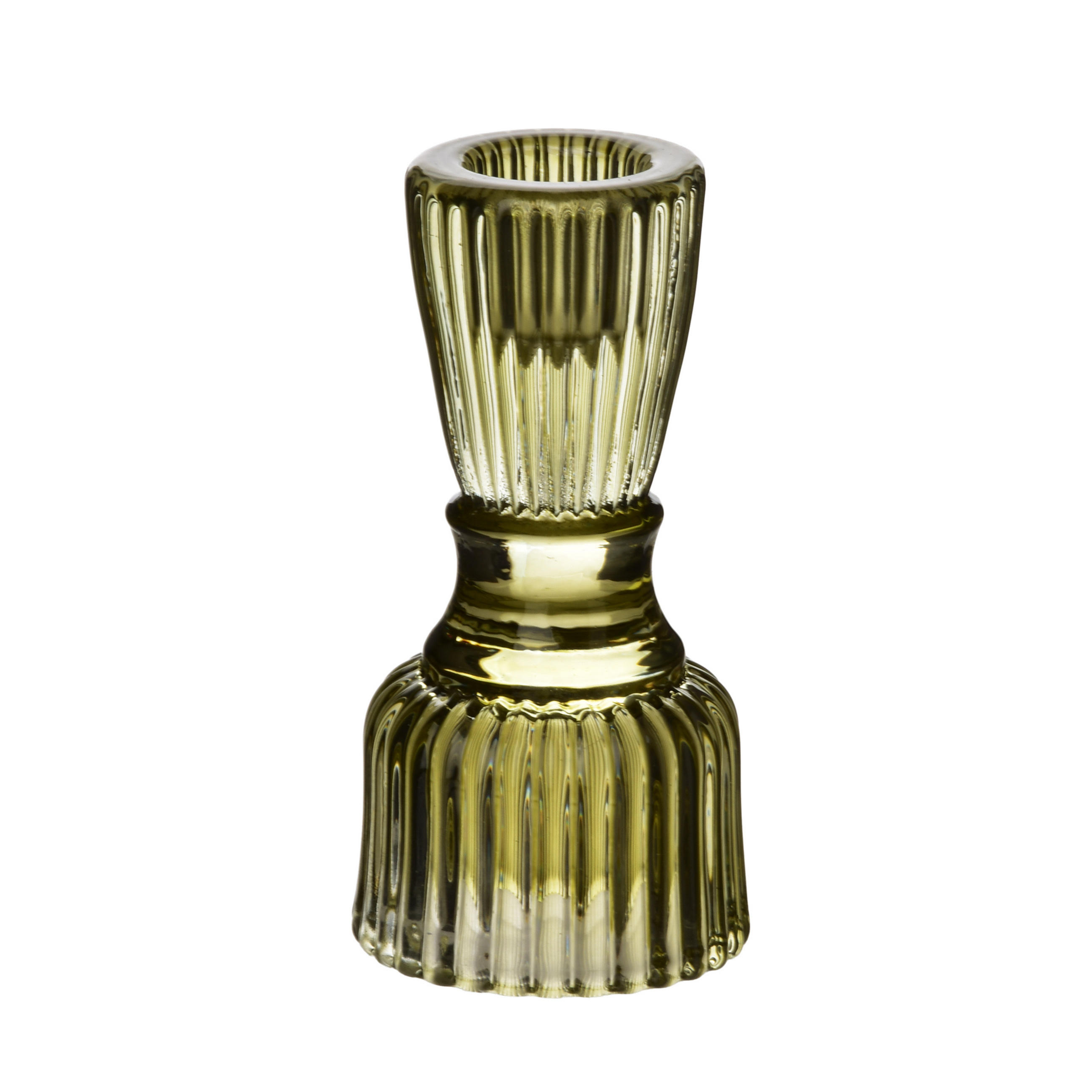 KERZENHALTER Patricia grün 5/5/10 cm Glas - Grün, Glas (5/10/5cm) - Mondex