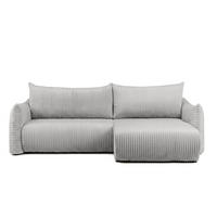 ECKSOFA Mailand Mit Schlaffunktion - Grau, Holzwerkstoff/Textil (260/154cm) - Fun Möbel