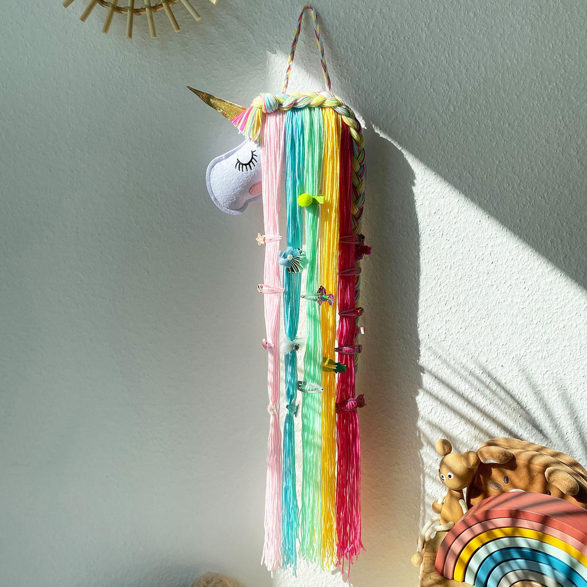 WANDTEPPICH für Haarklammern 86 / 24 / 5 cm - Multicolor, Textil (24/86cm)