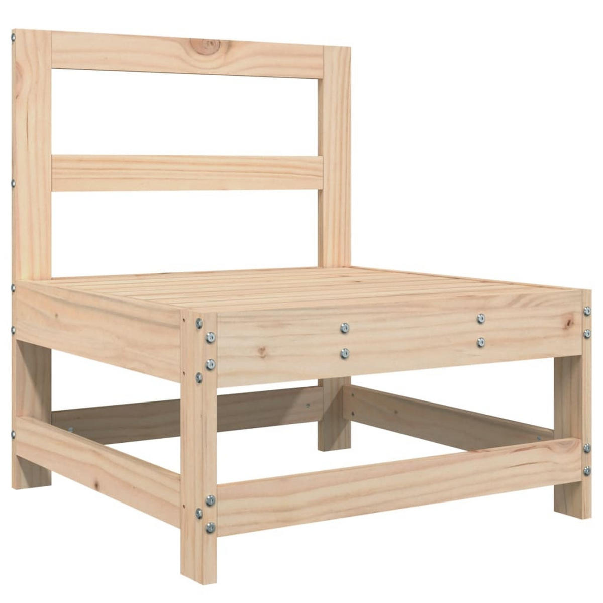 GARTEN-SOFAGARNITUR 4-teilig Massivholz Kiefer - Braun, Holz - vidaXL