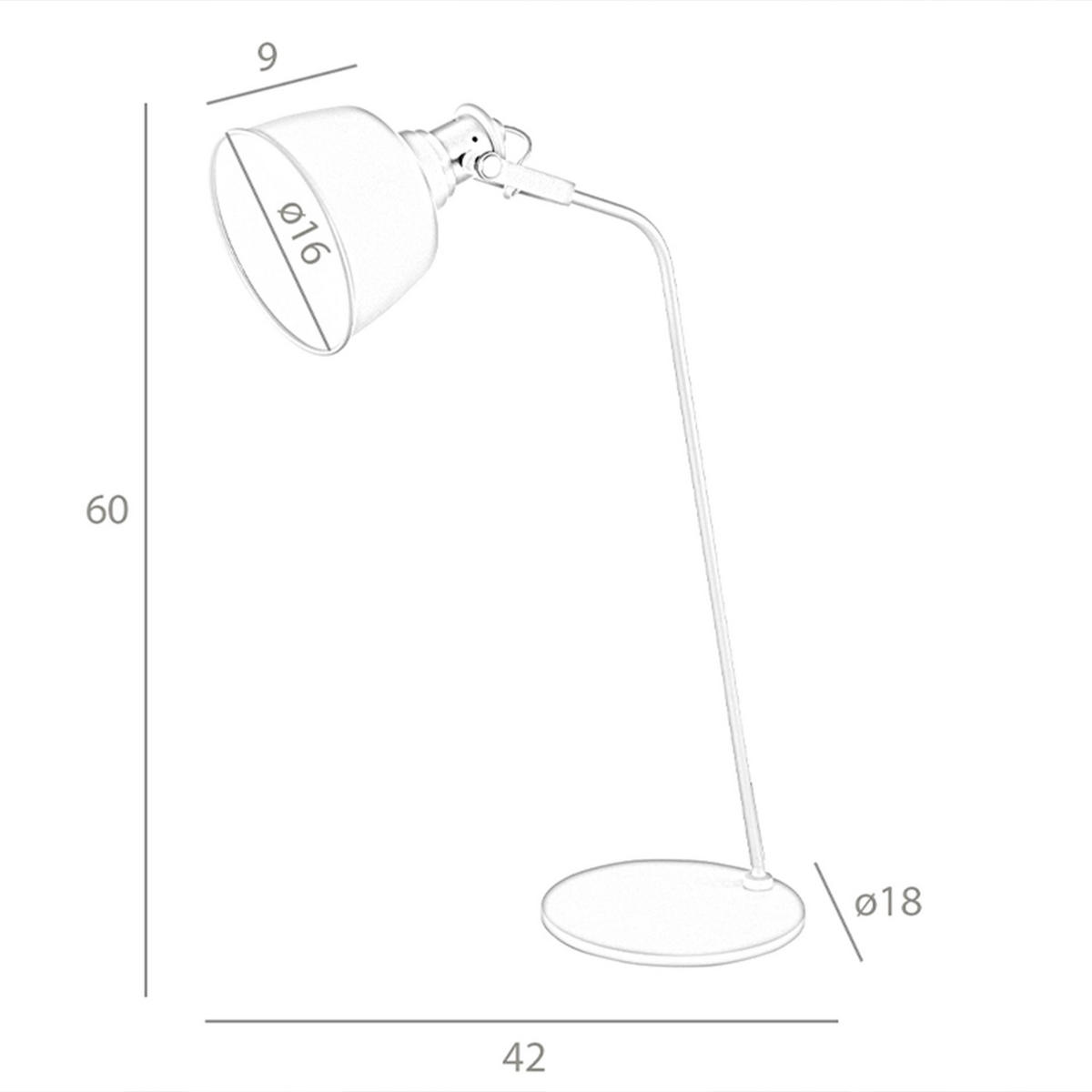 TISCHLEUCHTE Tischleuchte grau Stahl und Bronze Details 42/18/60 cm - Grau, Metall (18/42/60cm) - ANGEL CERDA