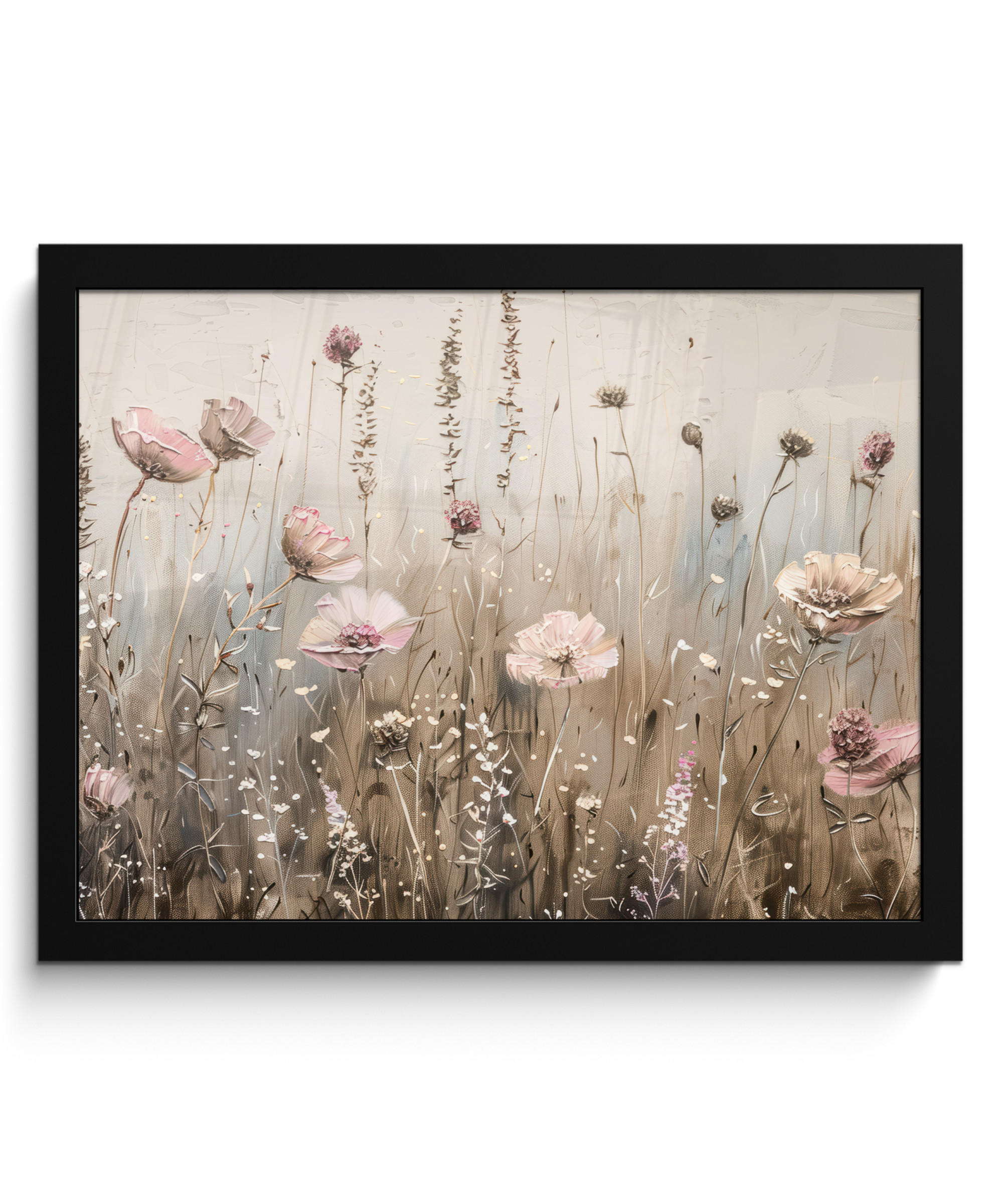 POSTER S OKVIROM Cvijeće 40x30 cm - bež, papir (40/30cm) - MuchoWow