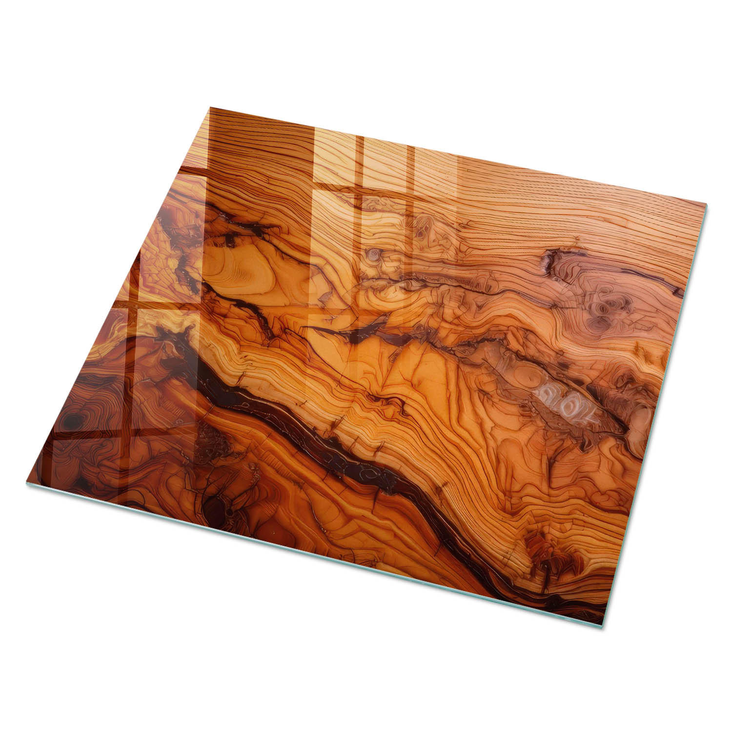 GLASPLATTE 80x60 cm – Natürliche Schönheit - Braun, Glas (0.4/80/60cm) - ArtPrintCave