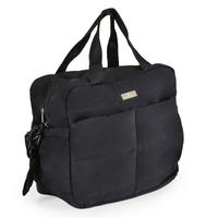 WICKELTASCHE Solana schwarz Wickelunterlage, Seitentaschen, Isoliertasche, Kinderwagenclips - Schwarz, Textil (17/35/45cm) - Cangaroo