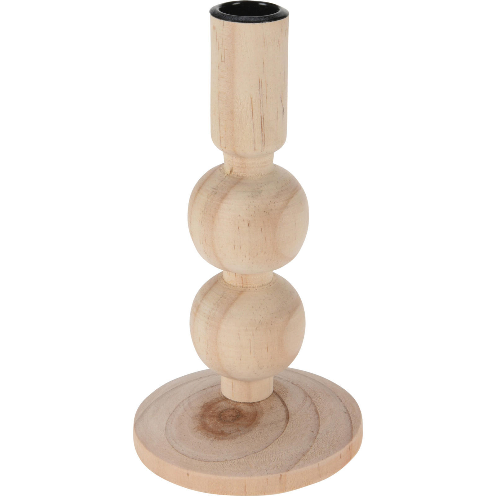 KERZENSTÄNDER Holz 23 cm - Beige, Holz (8.7/17.5/8.7cm) - Home Styling Collection