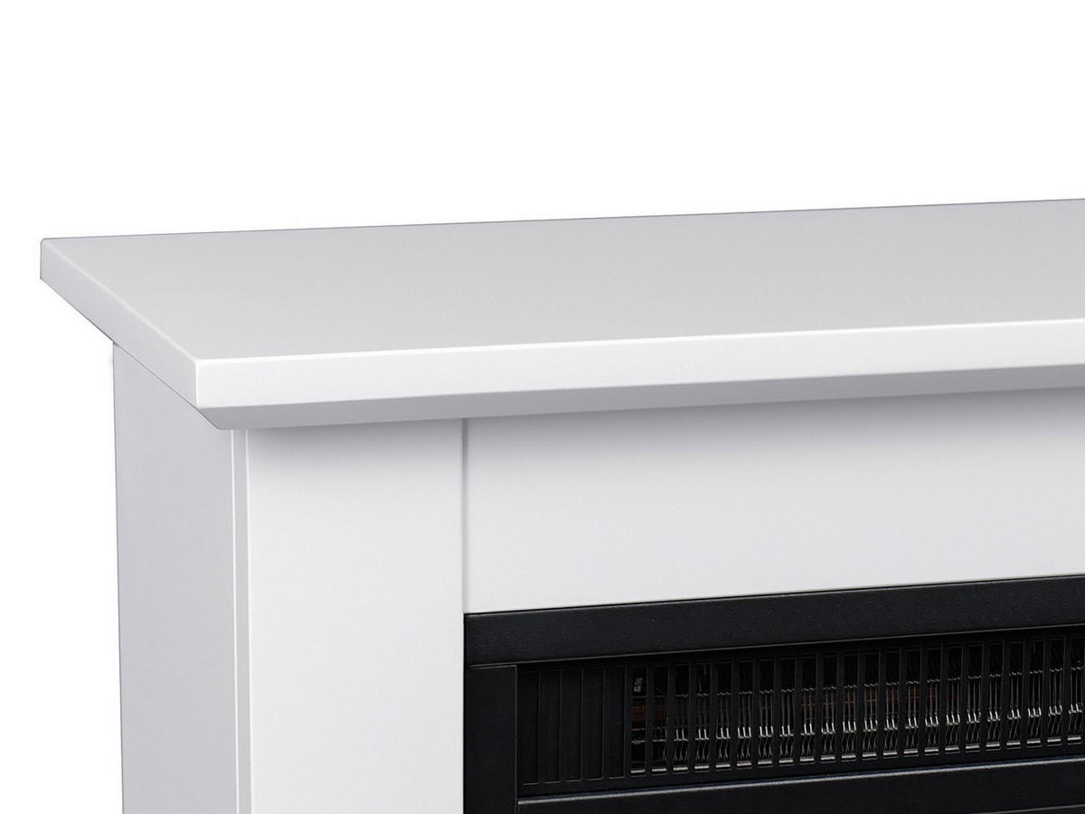 KAMIN - 64.5 x 23.5 - glas - weiß Ulano - Weiß, Glas (64.5/61/23.5cm) - Vente-Unique