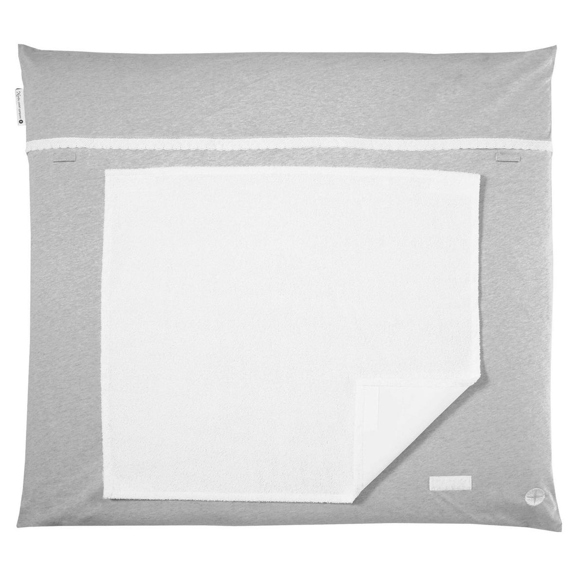 WICKELAUFLAGE Grau Spitze - Hellgrau, Textil (80/70cm) - nordic coast company