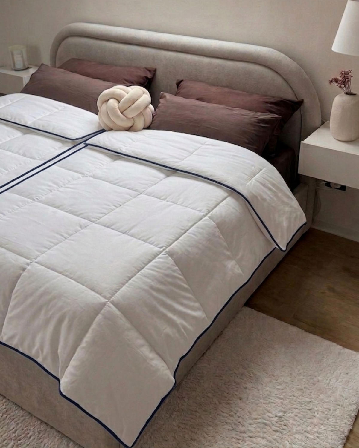 PŘIKRÝVKA Mikrofaser Středně teplá 135/200 cm Howerla - bílá, textil (200/135cm) - Beliani