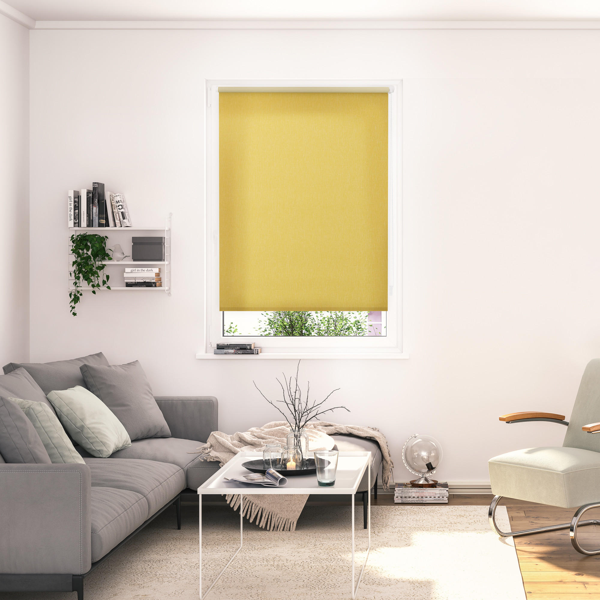 Thumbnail - Lichtblick Original Thermo-Rollo, Gelb, Kunststoff, 90x190 cm, Wohntextilien, Rollos & Jalousien, Rollos