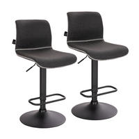 BARHOCKER ALFIE 2er Set Kunstleder Schwarz - Schwarz, Textil (40/107/48cm) - SVITA