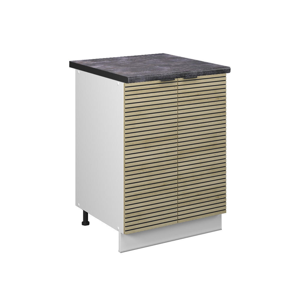 KÖKSUNDERSKÅP Fame-Line Ekpanel 60 cm , AP Antracit Ekfärgad, Vit 82/60/60 cm
