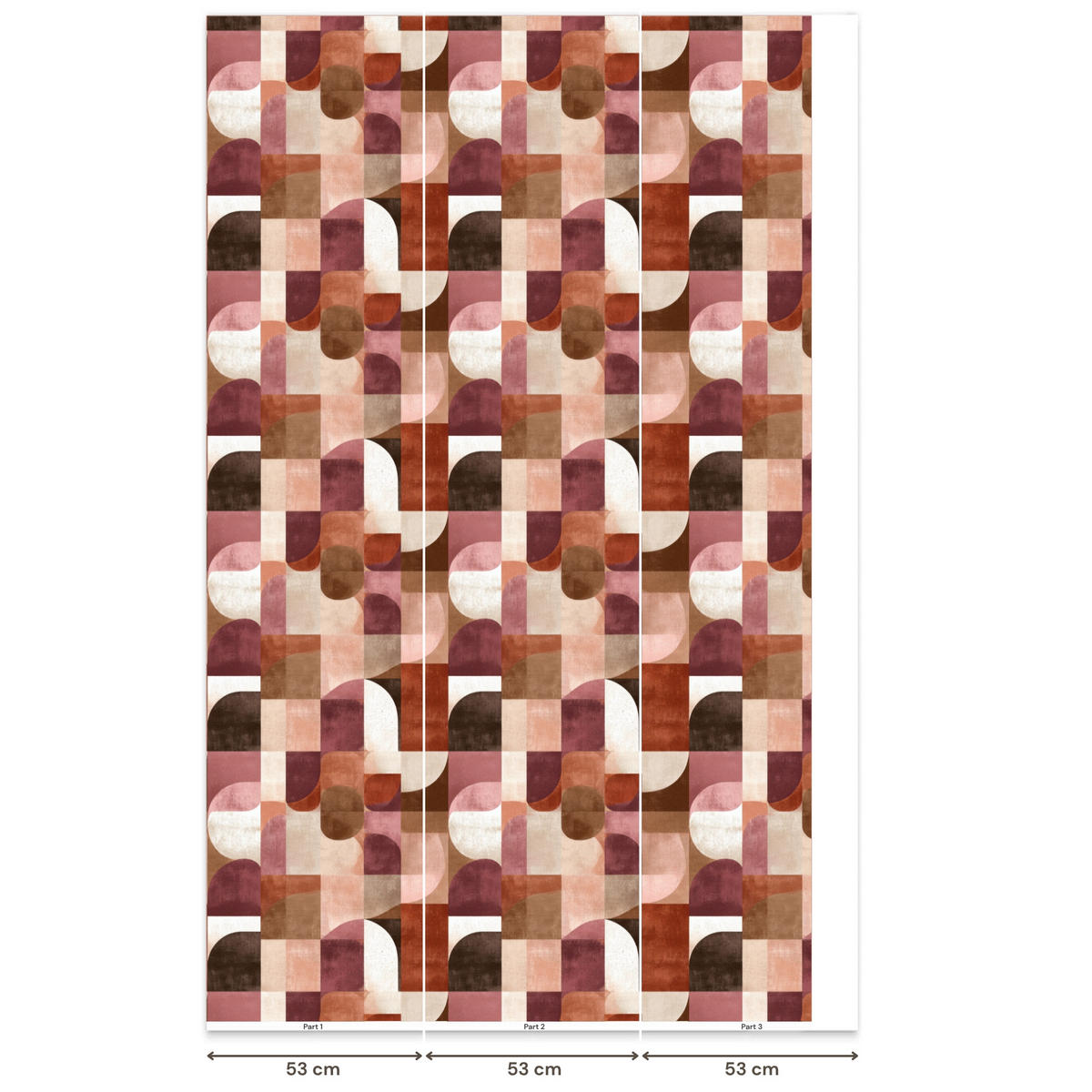 TAPETE - Geometrie - Modern - Retro - 160x260 cm - Multicolor, Papier (160/260cm) - OnlyWow