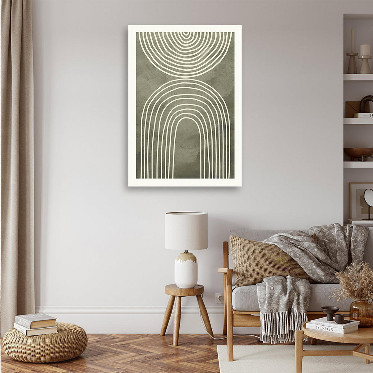 KUNSTDRUCK Grün 60/90 cm - Grün, Textil (60/90cm) - KUNSTLOFT