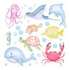 AUFKLEBER 60x85 cm Meerestiere - Multicolor, Kunststoff (60/85/0.1cm) - TULUP