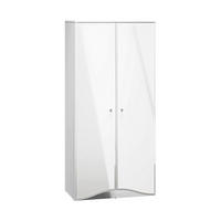 KLEIDERSCHRANK – 90 cm – Glamour – Weiß Hochglanz - Weiß Hochglanz, Holzwerkstoff (90/190/51cm) - hi-markt