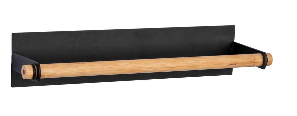 KÜCHENROLLENHALTER Magnetisch Bambus Magna 30 cm - Schwarz, Metall (30/6/8cm)