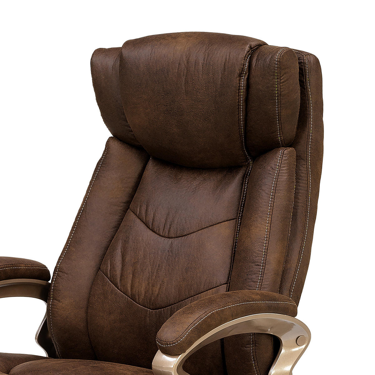 BÜROSTUHL - Microfaser / Kunststoff - Vintage Braun - Braun, Kunststoff/Textil (63/119/75cm) - home24