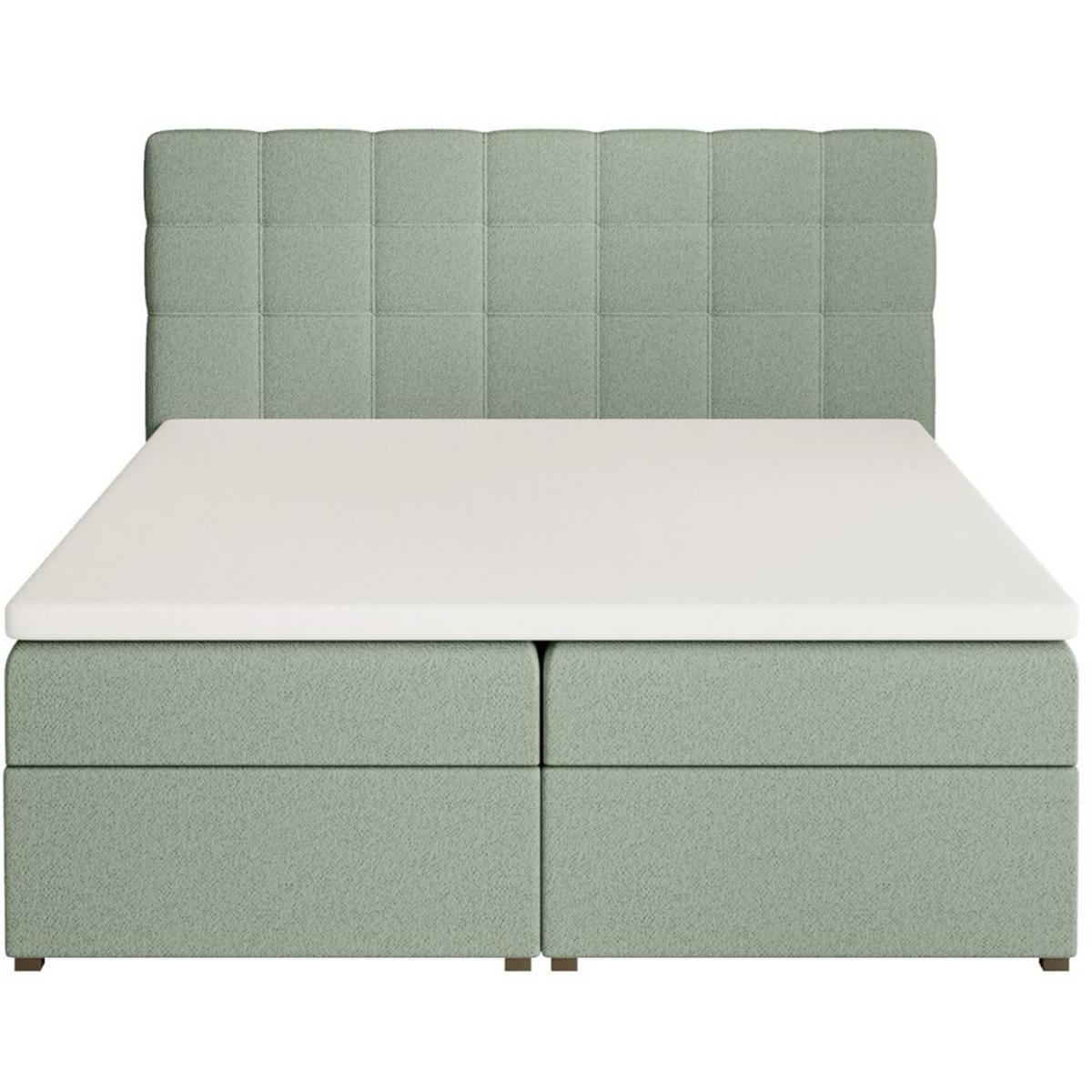 POLSTERBETT Topiq I 144/203/103 grün, Bouclé-Stoff - Grün, Holzwerkstoff (140/200cm) - Beautysofa