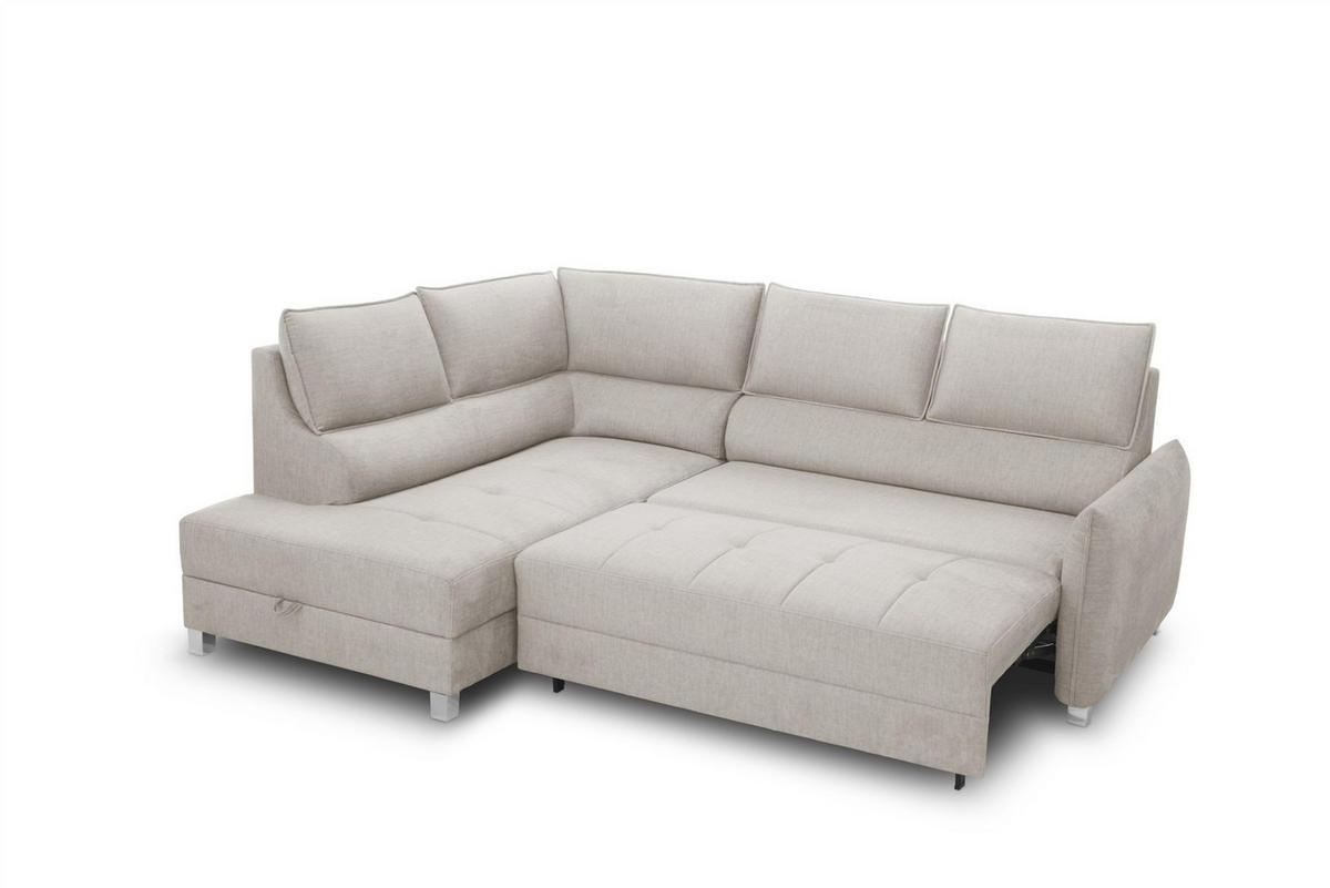 ECKSOFA Marno In Chill Me - Creme, Holzwerkstoff/Textil (200/260cm) - Fun Möbel