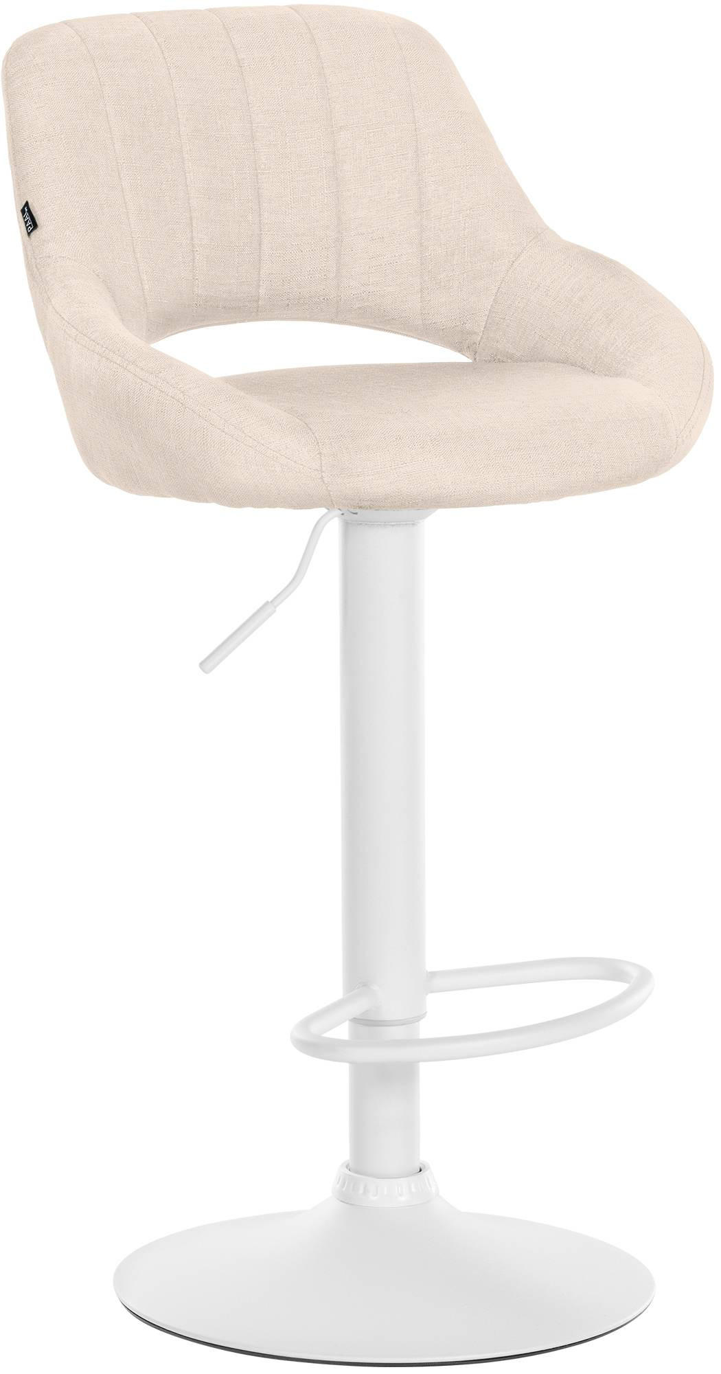 BARHOCKER Stoff Creme - Creme/Weiß, Textil/Metall (47/85/48cm) - CLP