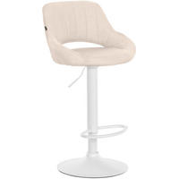 BARHOCKER Stoff Creme - Creme/Weiß, Textil/Metall (47/85/48cm) - CLP