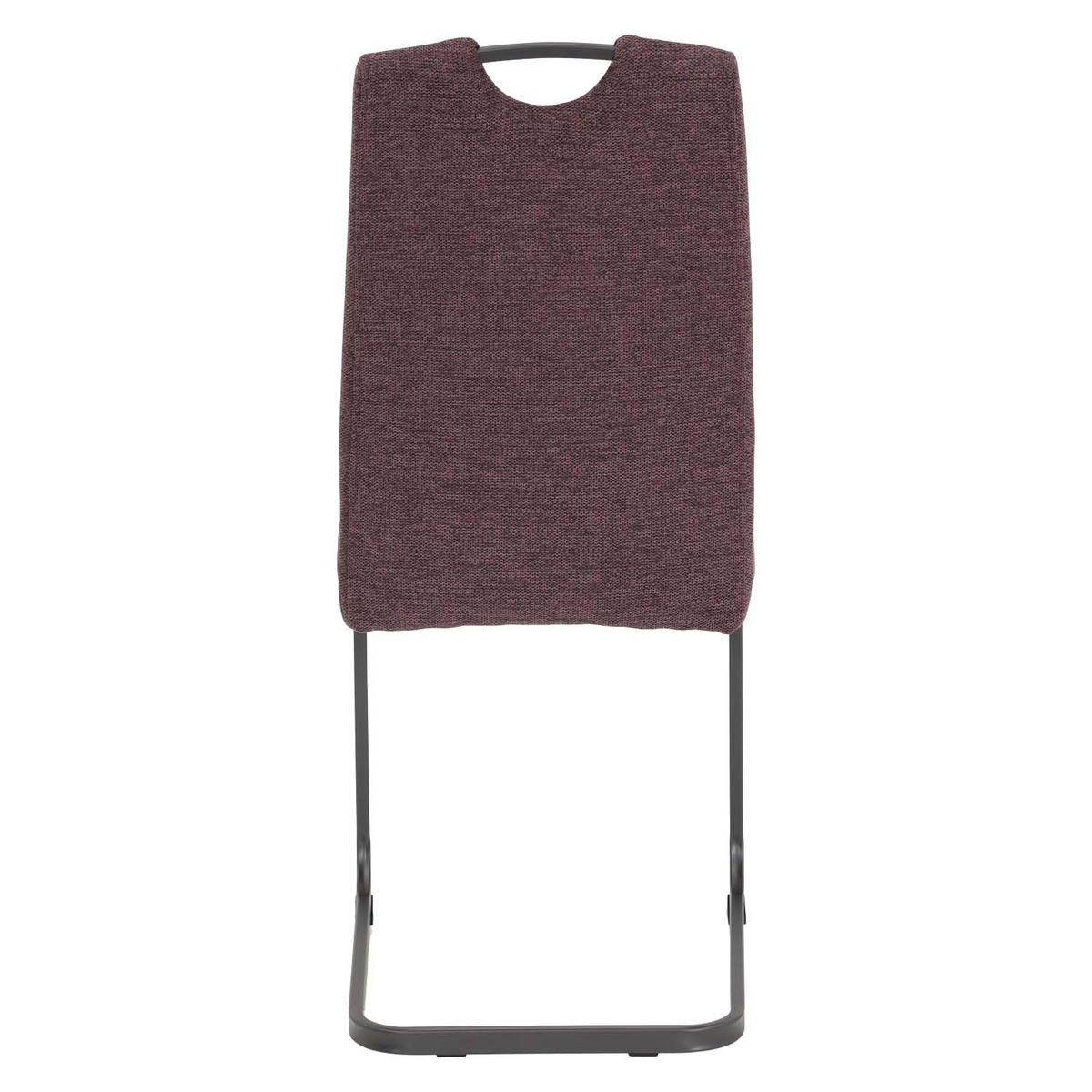 ESSGRUPPE Kamilla, 5 tlg. - Tisch Artisan, 4 Stühle Wildberry - Eiche Artisan/Dunkelrot, Holzwerkstoff/Textil (140/76/90cm) - Möbel Stellbrink