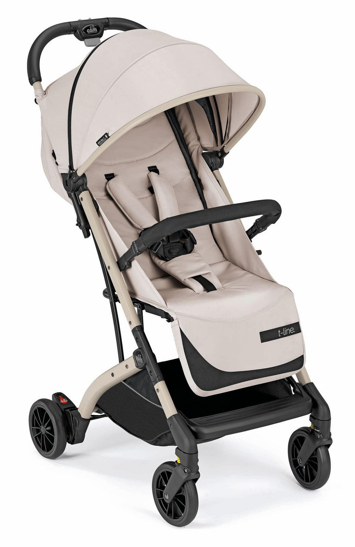 SPORT-KINDERWAGEN Compass Sportwagen, Kinderbuggy klappbar | Beige | - Beige, Textil (50/110cm) - Cam il Mondo del Bambino S.p.A.