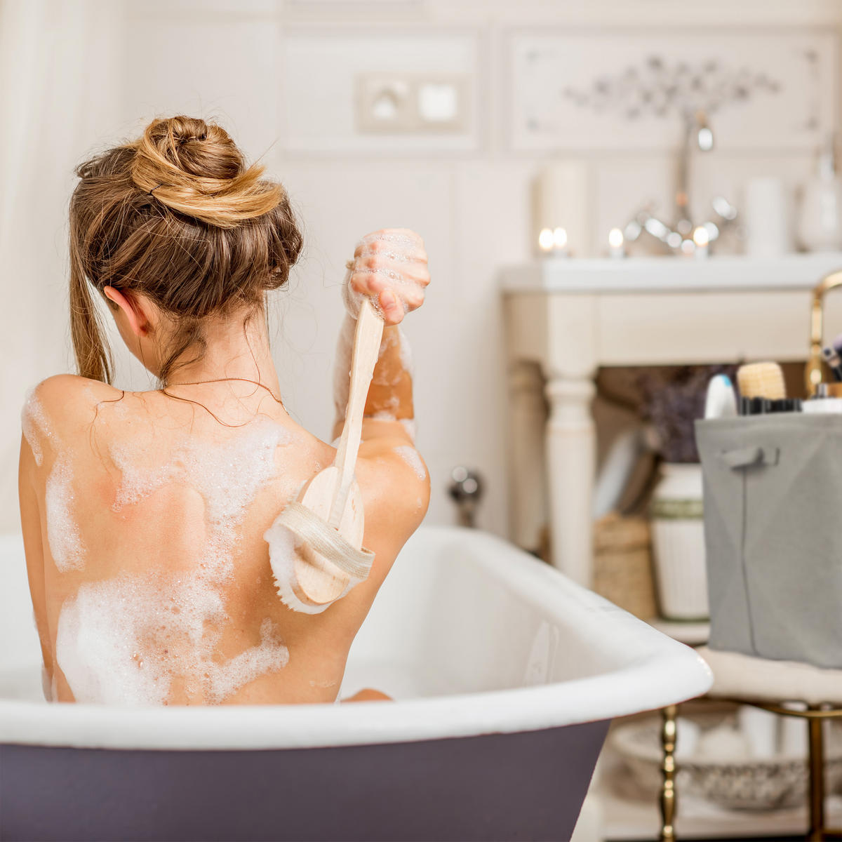 AUFBEWAHRUNGSKORB - Grau, Textil (33/33/33cm) - Relaxdays