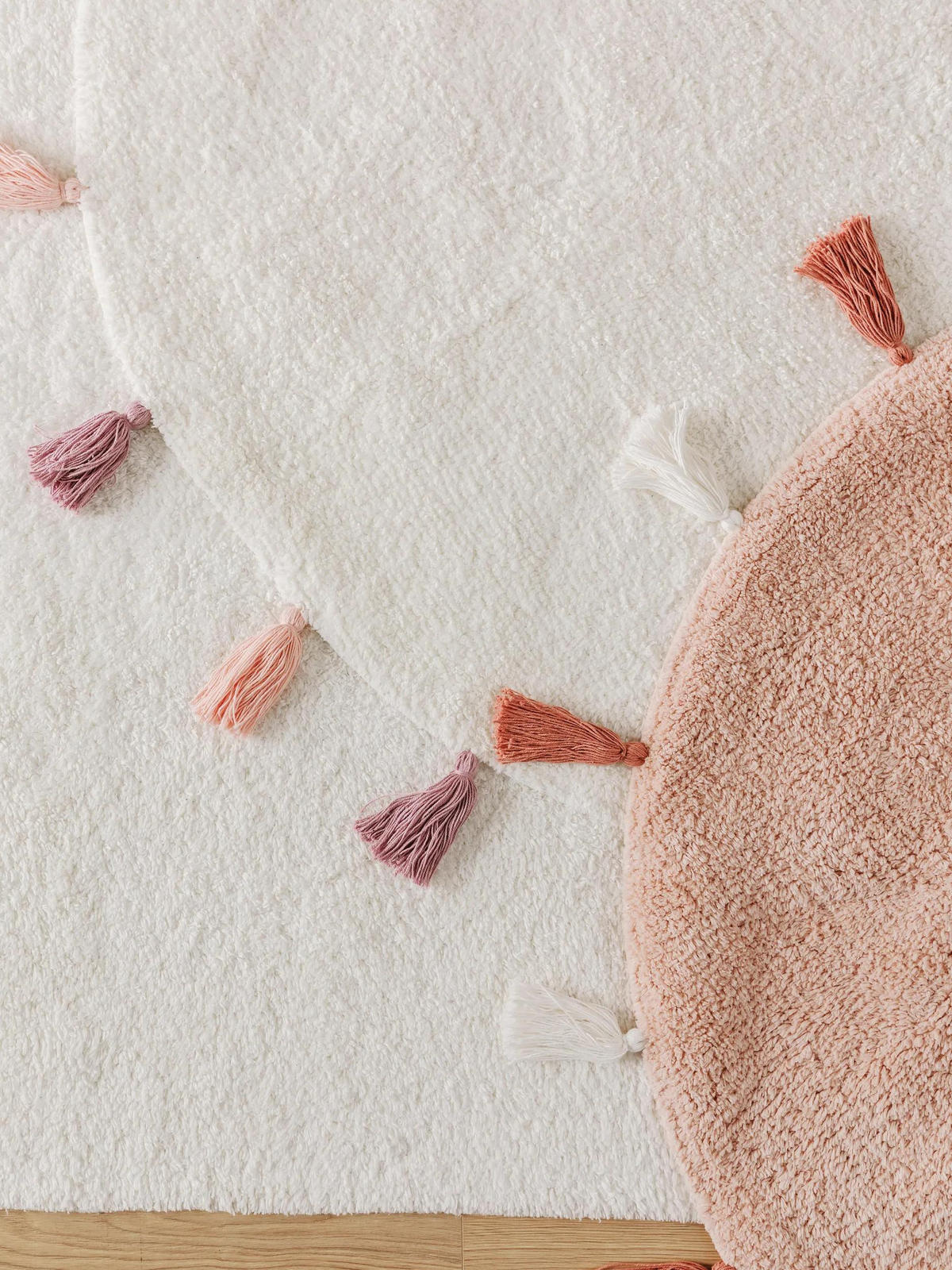 KINDERTEPPICH waschbar Malu Rosa ø 120 cm rund - Rosa, Naturmaterialien/Textil (120/120cm) - Lytte