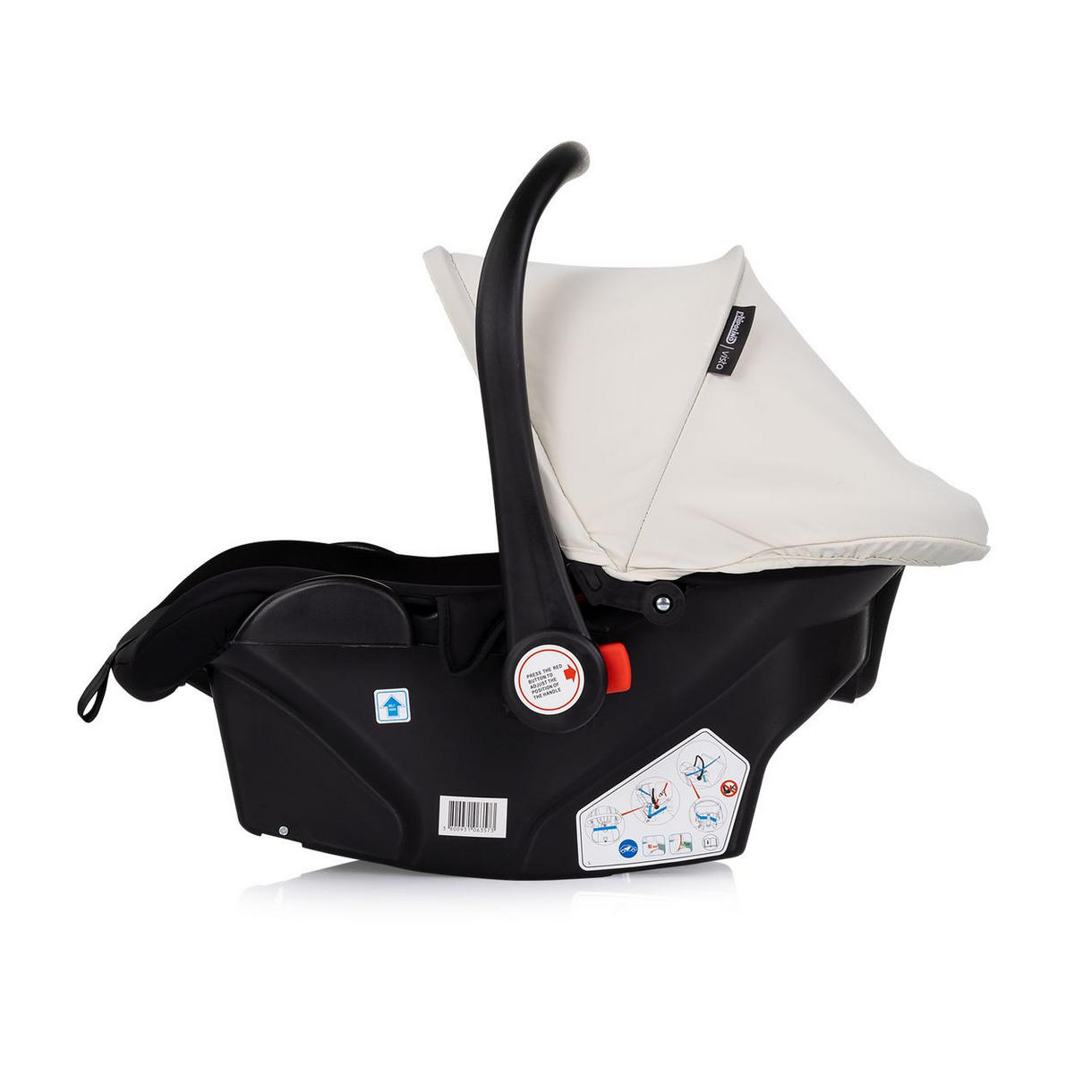 BABYSCHALE SET Vista weiß Station Vista i-Size (40-87cm) verstellbar - Weiß, Kunststoff (43/56/60cm) - Chipolino
