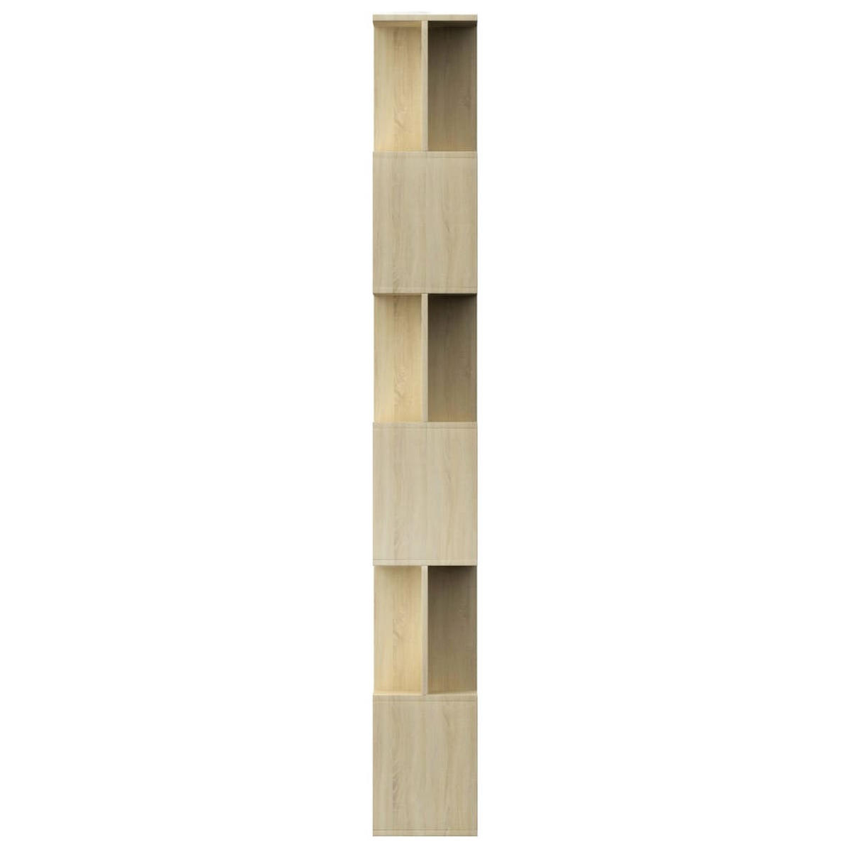 BÜCHERREGAL mit 6 Ebenen 80/24/192 cm aus Holzwerkstoff Sonoma-Eiche Dekor - Sonoma Eiche, Holz (80/192/24cm) - vidaXL