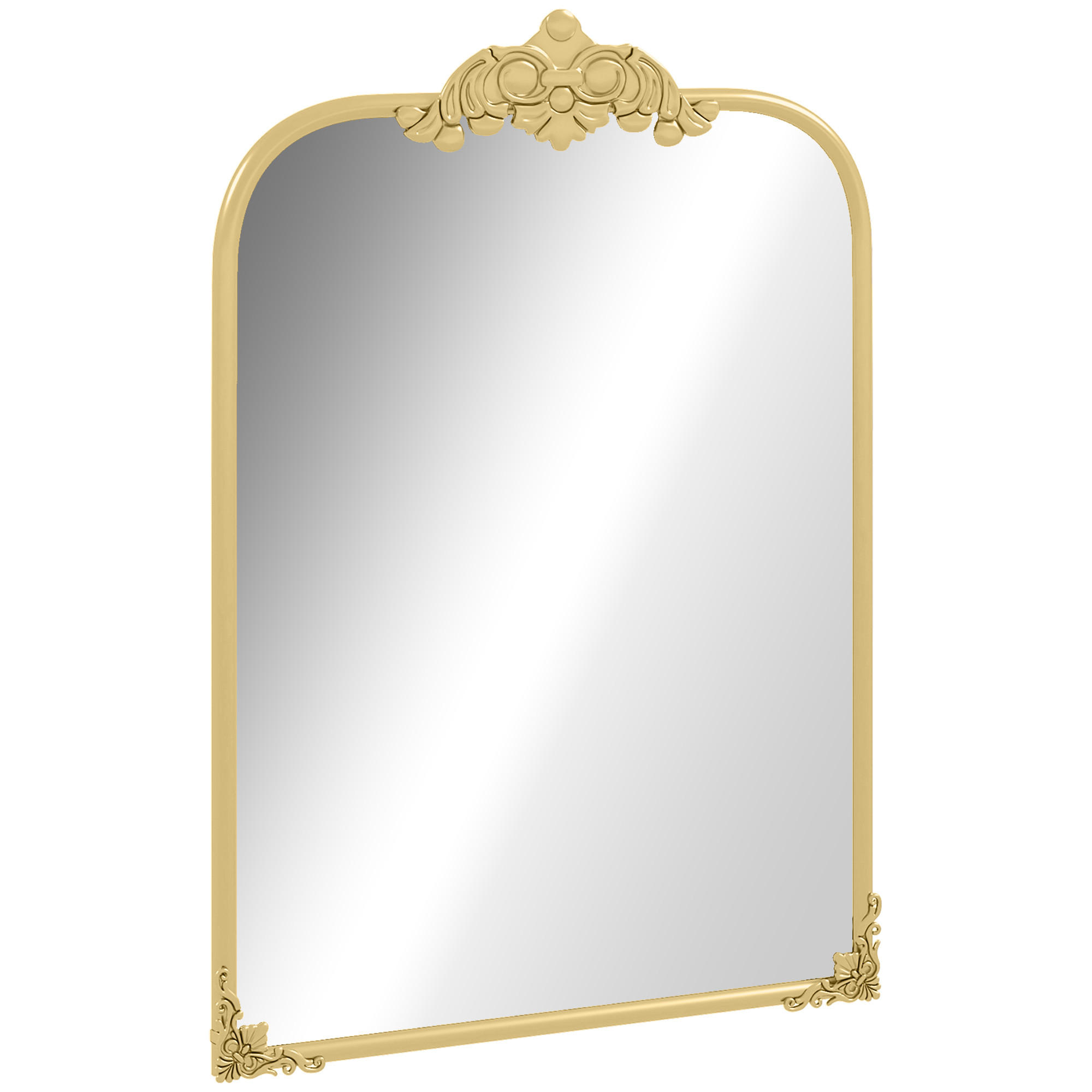 WANDSPIEGEL - Goldfarben, Glas/Metall (3/87/60cm) - HOMCOM