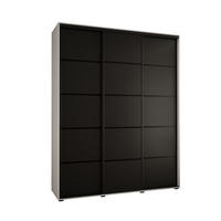 SCHWEBETÜRENSCHRANK 235,2/200/45 3-türig - Schwarz/Weiß, Holz/Metall (200/235/45cm) - Abiks Möbel