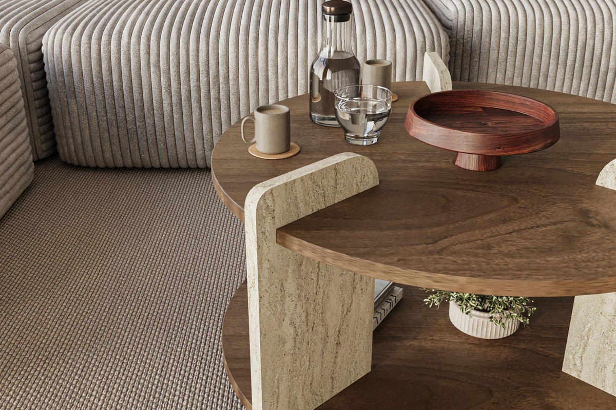 COUCHTISCH oalla Braun - Braun, Holz (70/70/45cm) - Habitat Garten