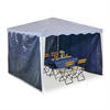 3XPAVILLON-SEITENTEILE - Dunkelblau, Kunststoff (300/200/0.1cm) - Relaxdays