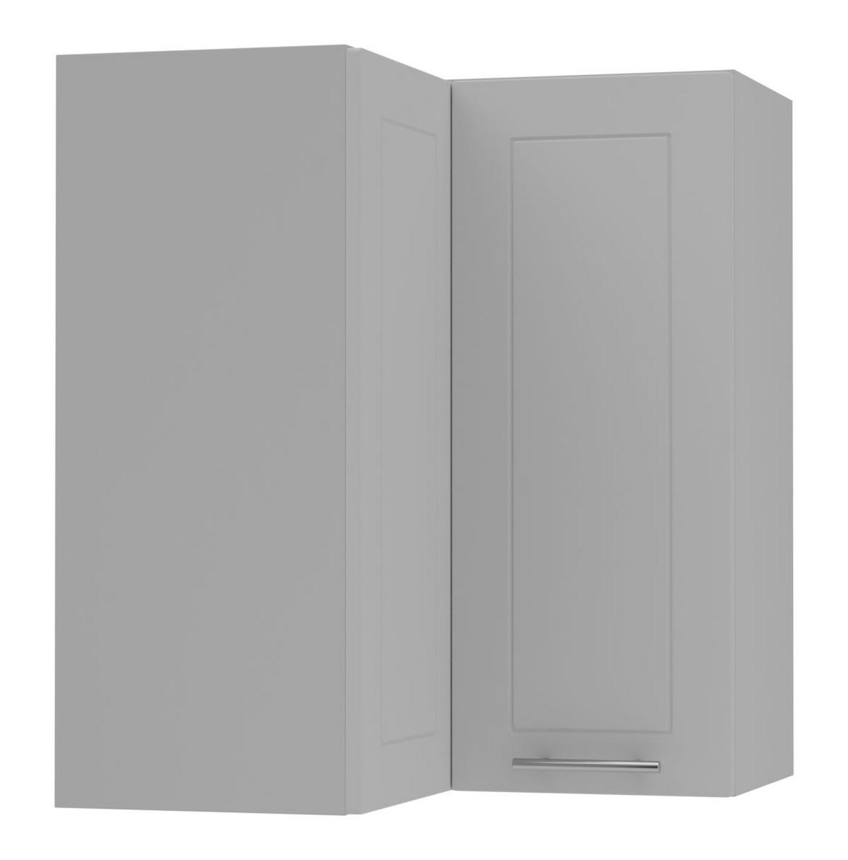 ECKHÄNGESCHRANK Kvantum W12/60 Dust Grey Matt / Grau Matt 60 / 60 / 72cm - Grau, Holz/Holzwerkstoff (60/72/60cm) - Feldmann-Wohnen